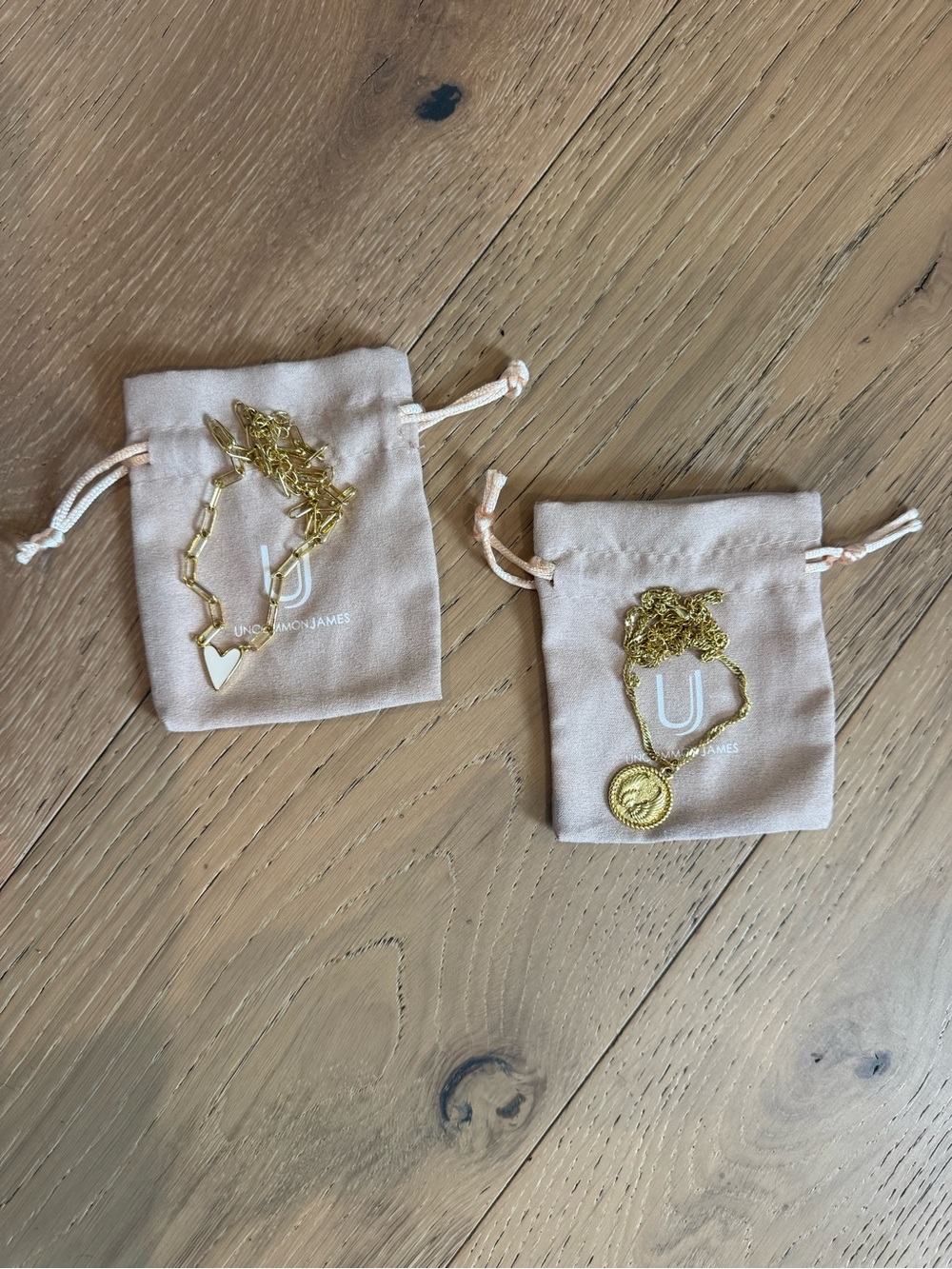 Uncommon James Necklace Bundle Heart + Angel Wings Gold| Date Night Party